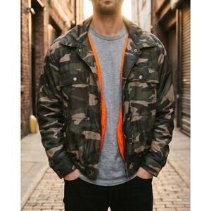 C'est Toi Camo Print Bomber Jacket Size 2XL